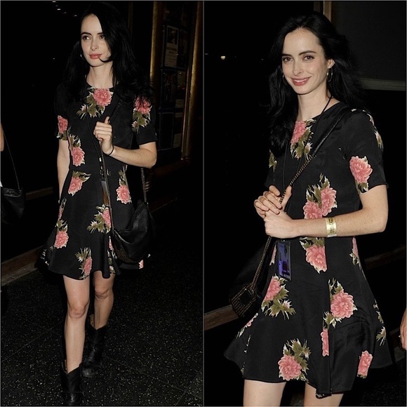 REFORMATION 90s Floral Print Crepe Short Sleeve Fit & Flare Skater Mini Dress S - Picture 5 of 6